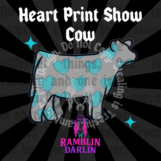 Heart Print Show Cow Mold