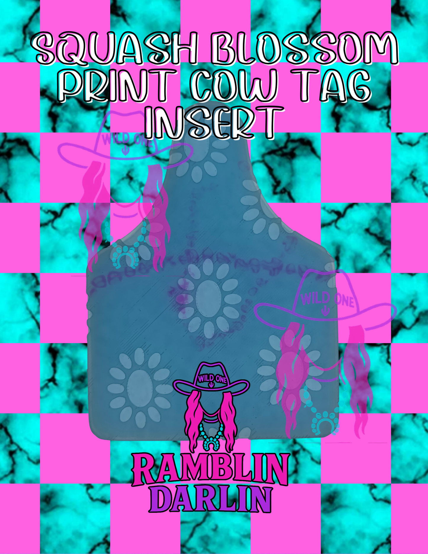 Plain Cow Tag Insert Mold