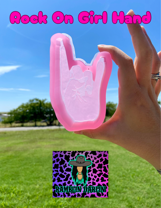 Rock On Girl Hand Mold