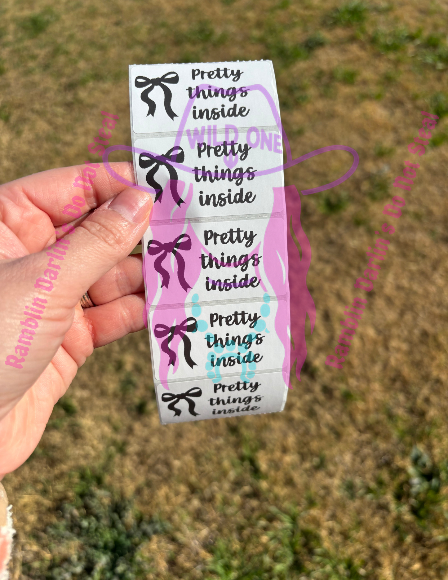 Pretty Things Inside 2.25"x 1.25" Thermal Label (qty 100)