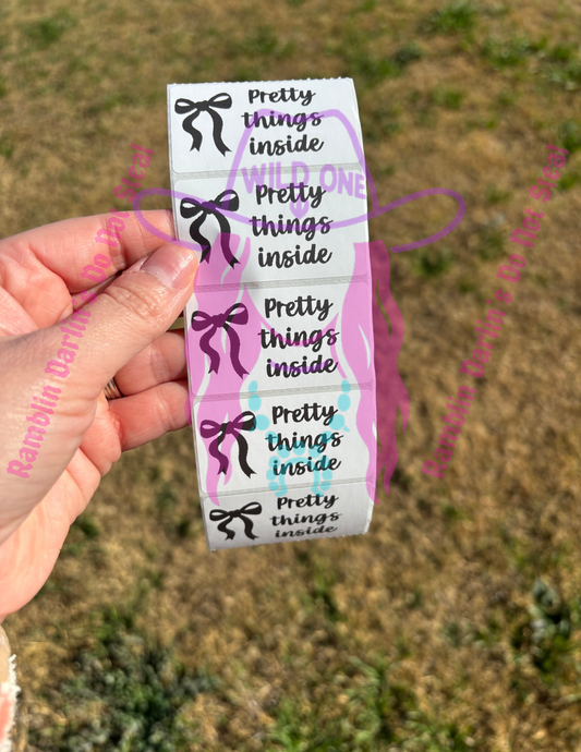 Pretty Things Inside 2.25"x 1.25" Thermal Label (qty 100)