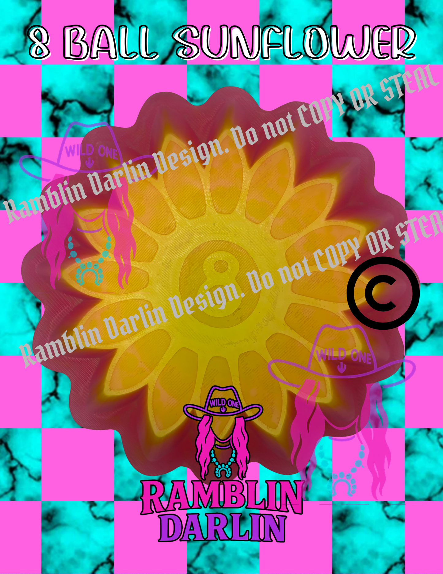 8 Ball Sunflower Mold ©️