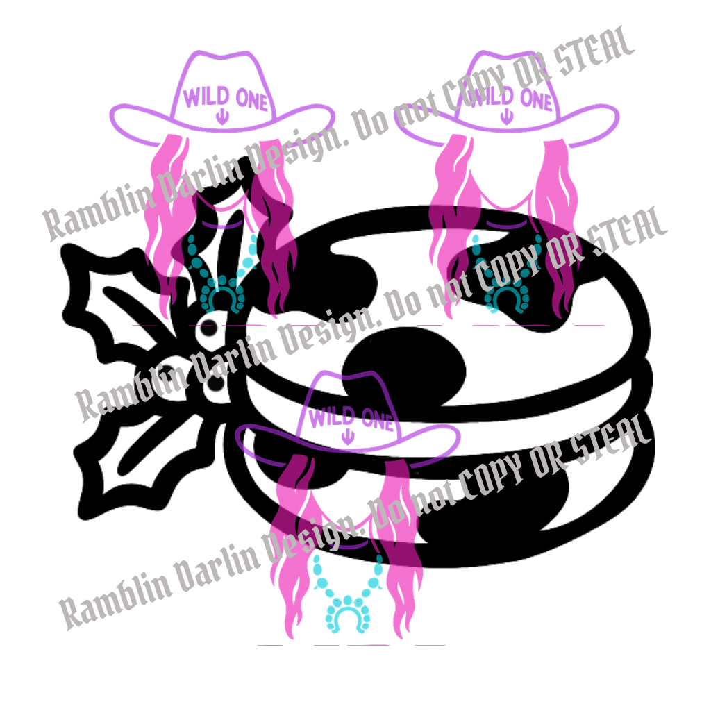 Cow Print Macaroon PNG file