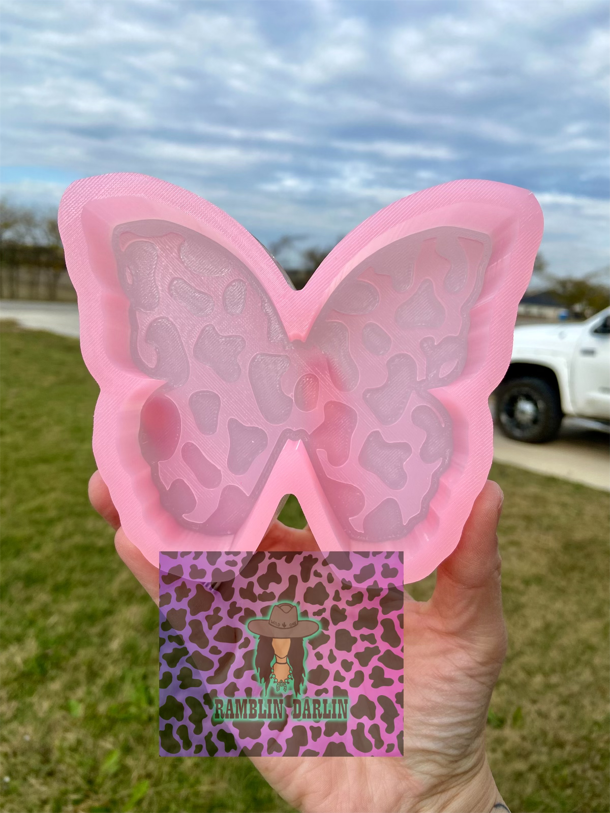 Cow Print Butterfly Mold