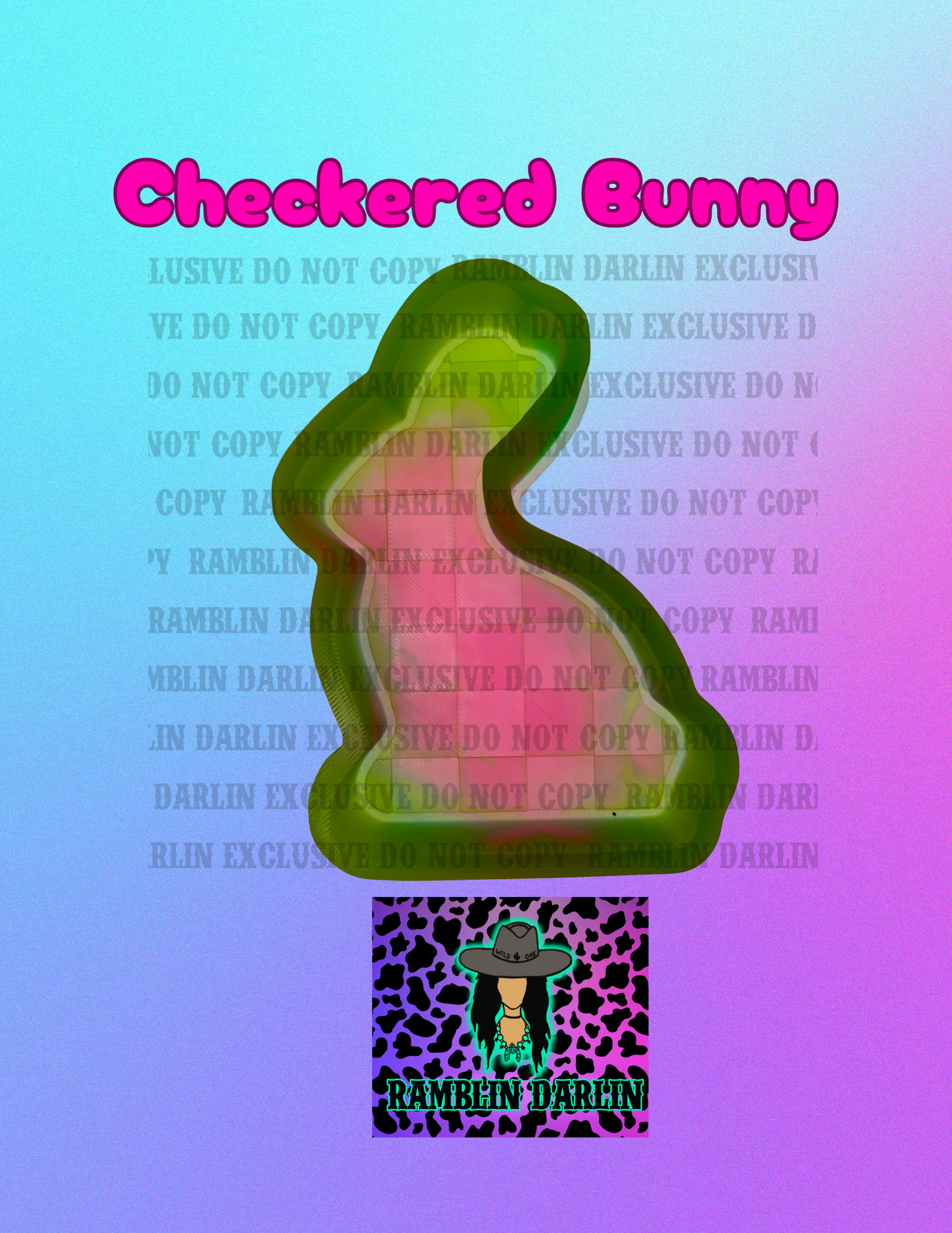 Checkered Bunny Mold ©️