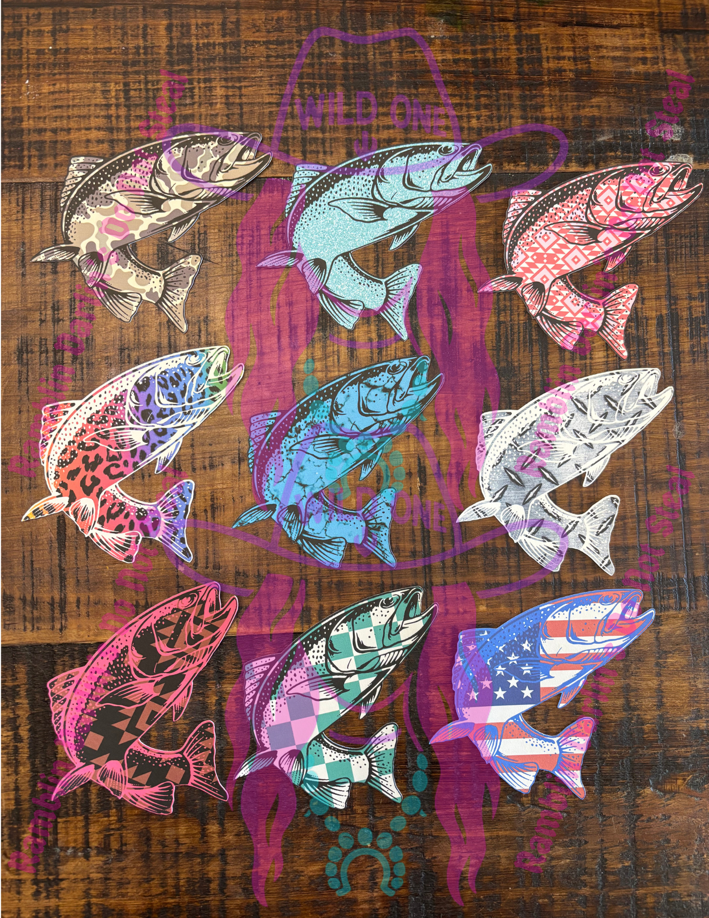 Small Trout Cardstock (10pk)