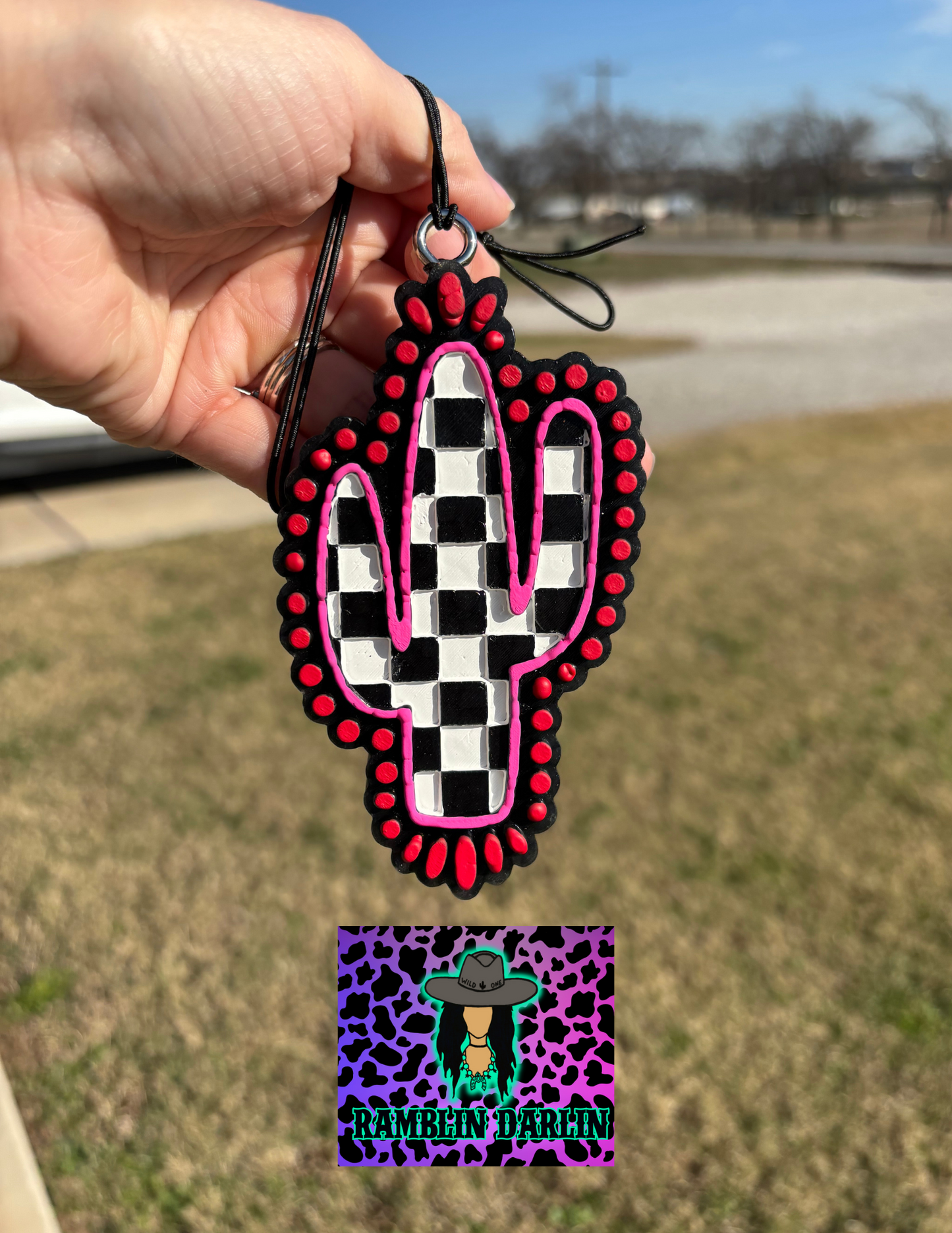 Checkered Cactus Jewelry Mold ©️