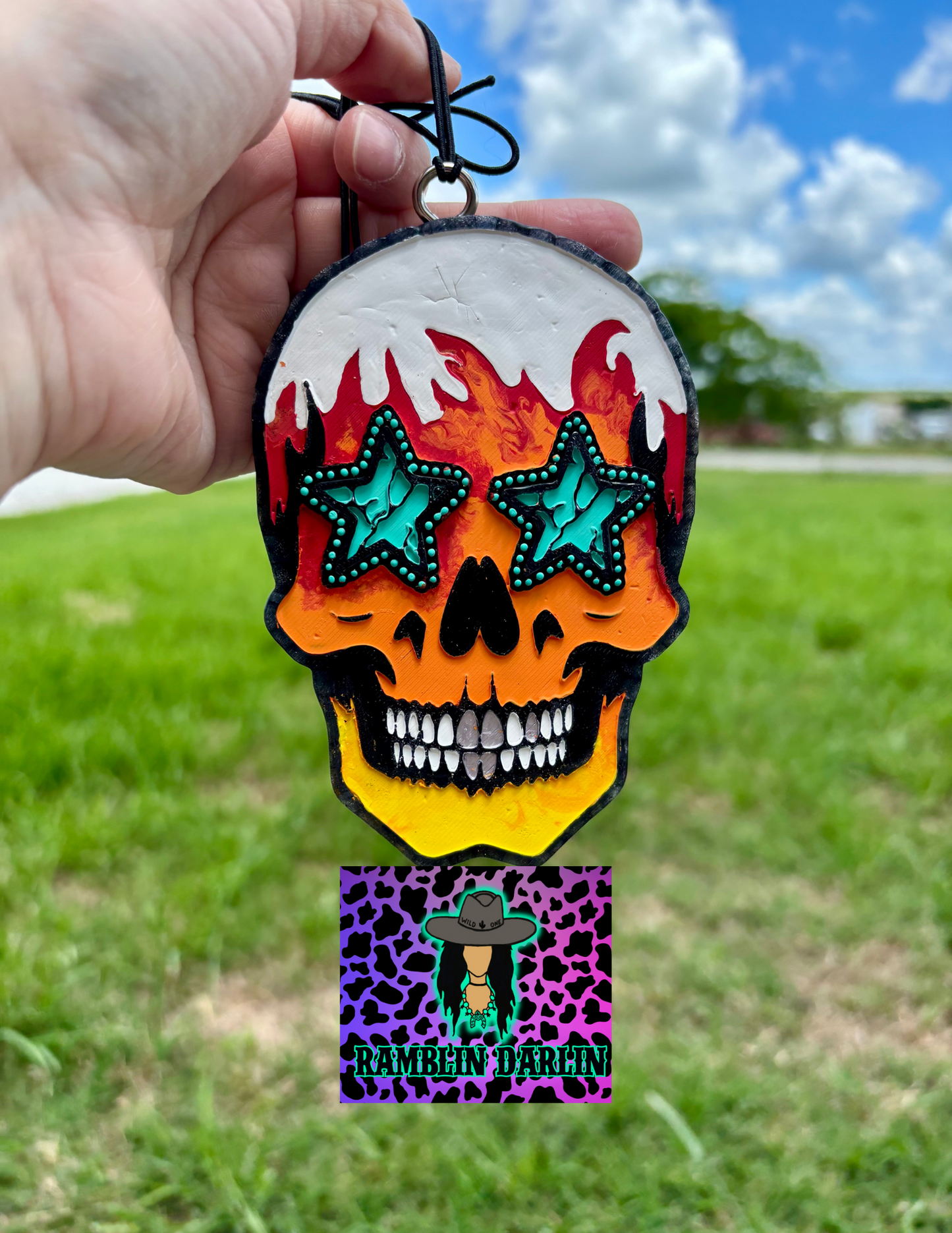 Turquoise Star Eyed Skull Mold