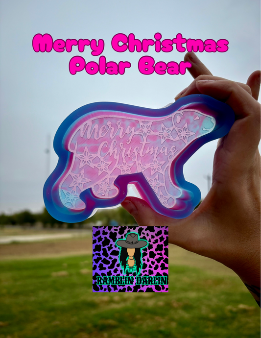 Merry Christmas Polar Bear Mold