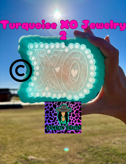 Turquoise XO Jewelry 2 Mold ©️