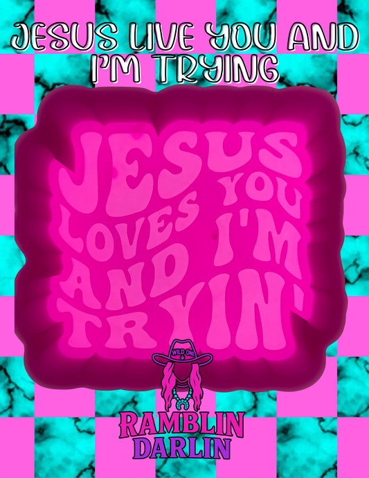 Jesus Loves You And I'm Trying Mold