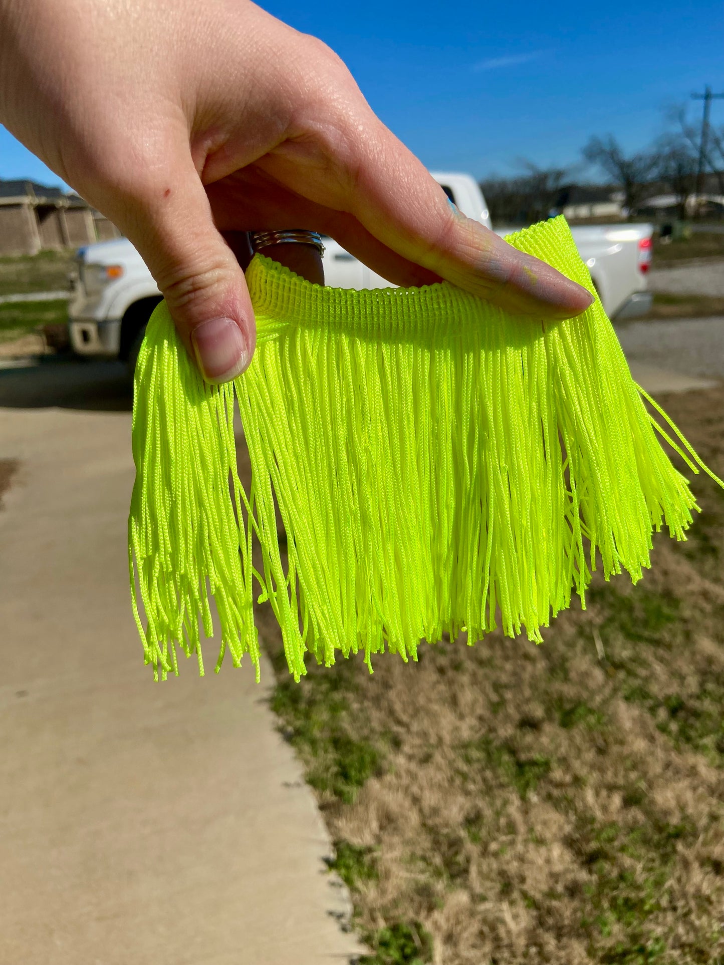 Neon Yellow 4” Fringe