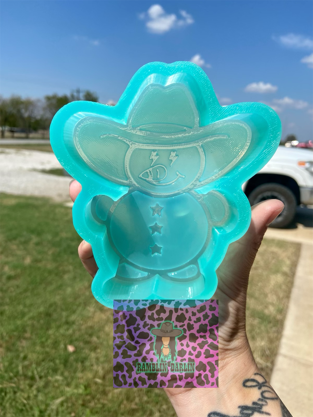 Cowboy Snowman Mold