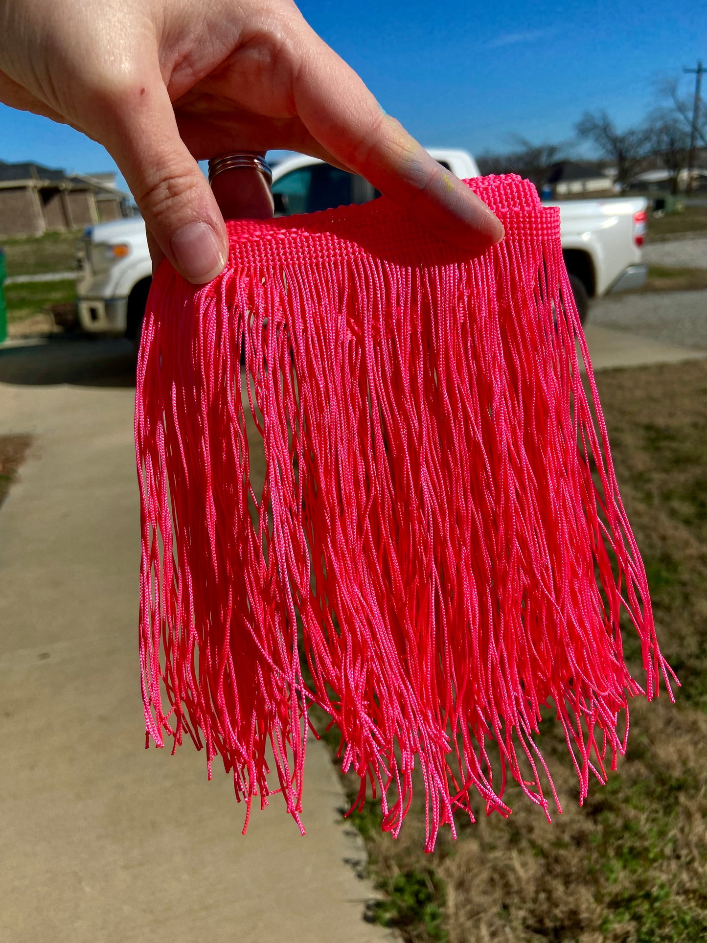 Neon Pink 6” Fringe