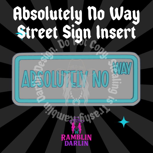 Street Sign Insert Mold