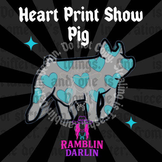 Heart Print Show Pig Mold