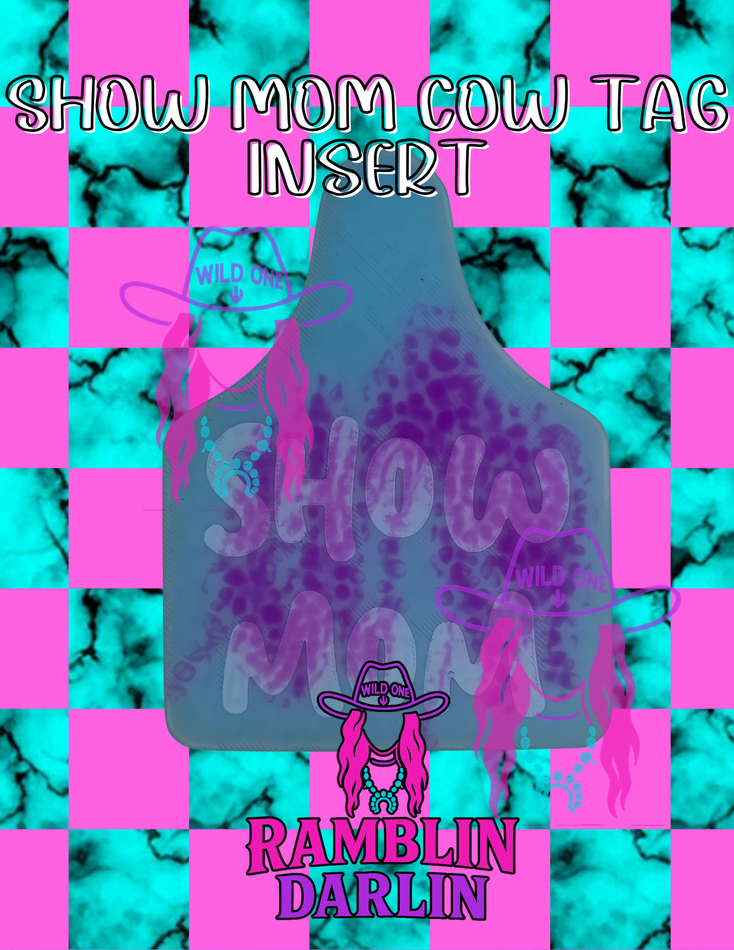 Plain Cow Tag Insert Mold