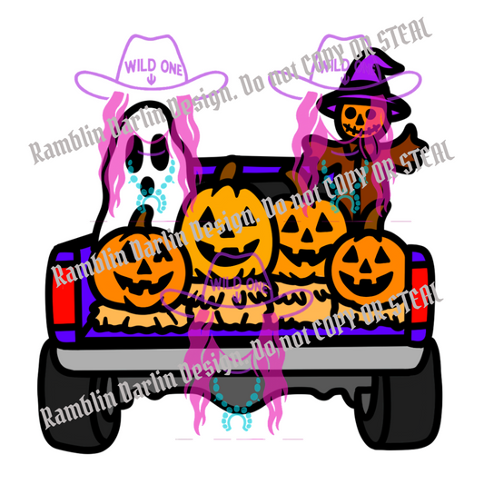 Halloween Truck Bed PNG file