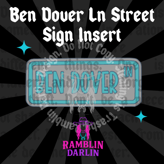 Street Sign Insert Mold