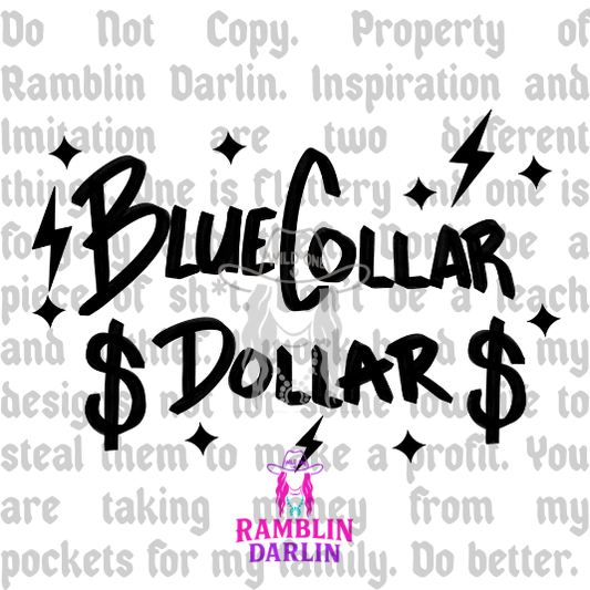 Blue Collar Dollar PNG file