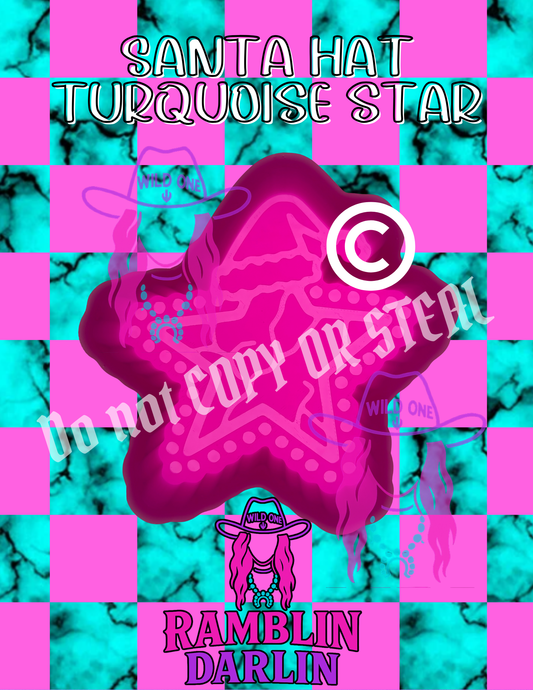Santa Hat Turquoise Star Mold ©️