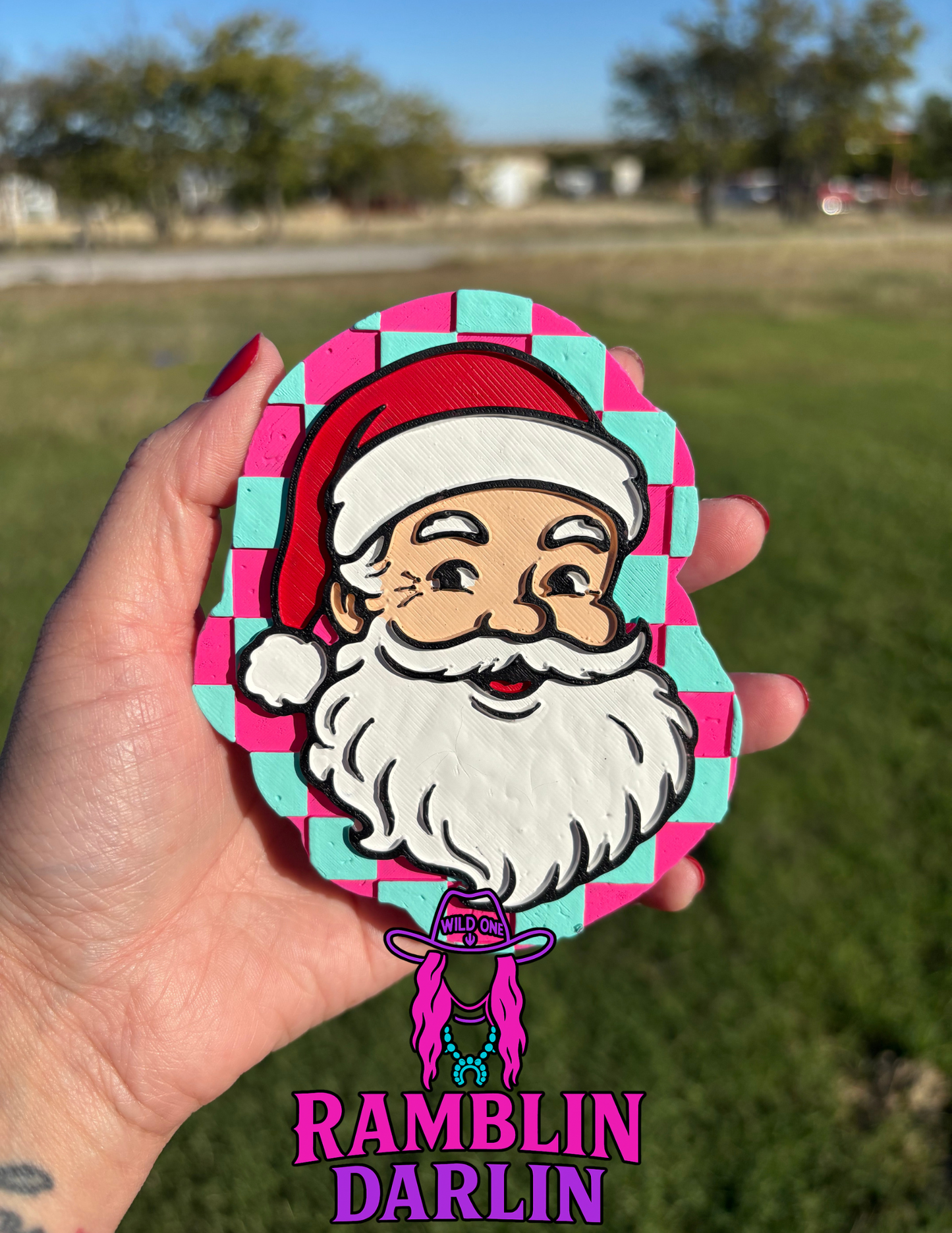 Checkered Santa Mold