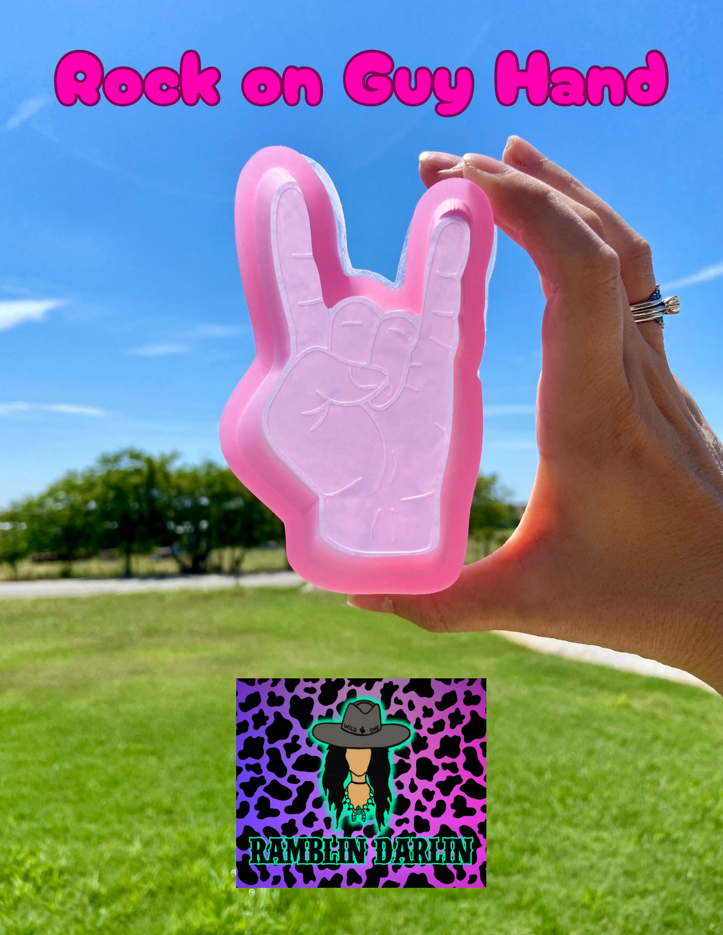 Rock On Guy Hand Mold