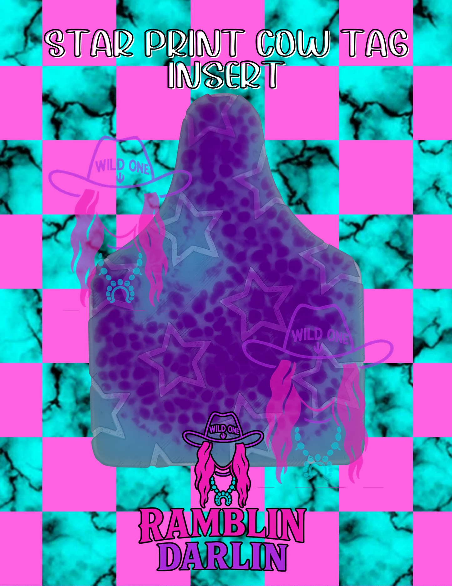 Plain Cow Tag Insert Mold