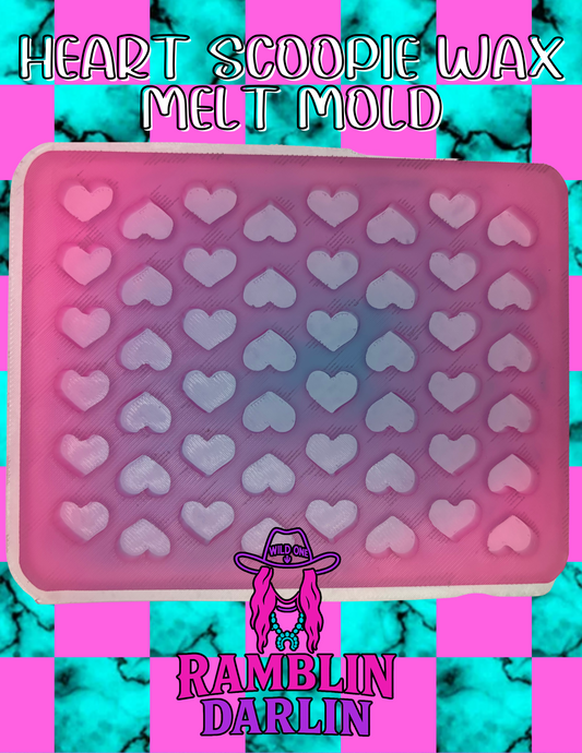 Heart Scoopies Wax Melt Mold