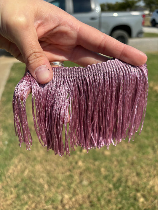 Silver Purple 4” Fringe