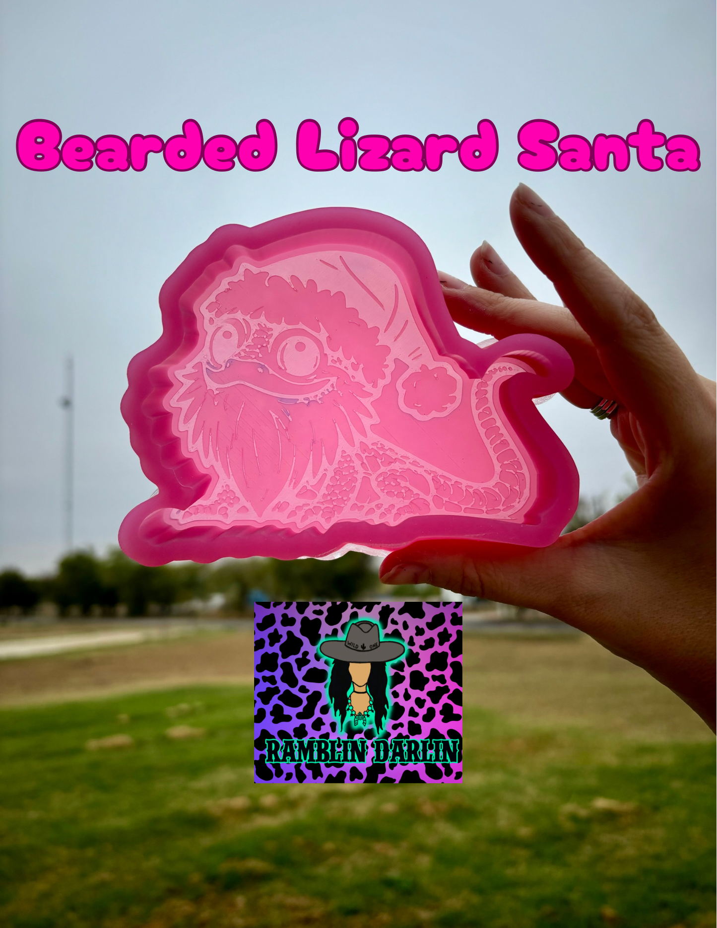 Bearded Lizard Santa Mold