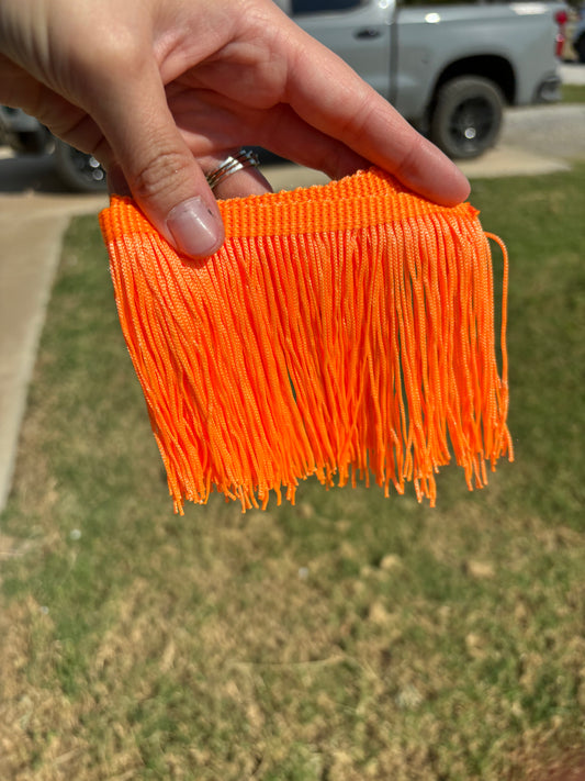 Neon Orange 4” Fringe