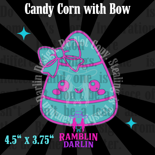 Candy Corn with Bow Mold