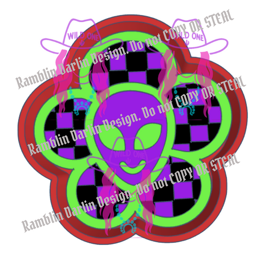 Checkered Alien Flower STL files