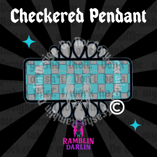 Checkered Pendant Mold ©️