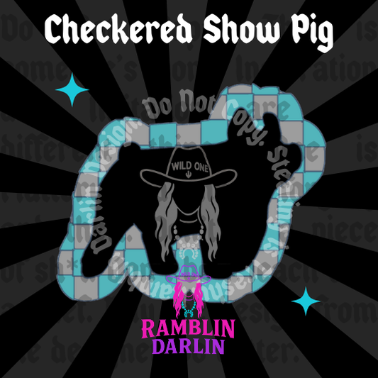 Checkered Show Pig Mold