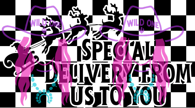 Checkered Special Delivery PNG file For Thermal Labels (2.25" x 1.25")