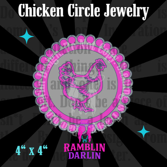 Chicken Circle Jewelry Mold