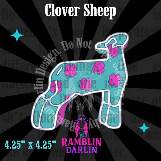 Clover Print Sheep Mold