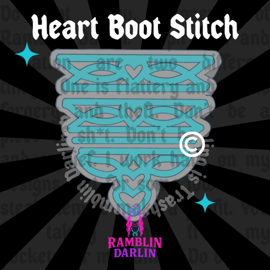 Heart Boot Stitch Mold ©️