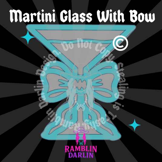 Martini Glass with Bow Mold ©️