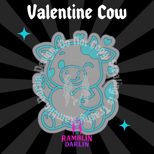 Valentine Cow Mold
