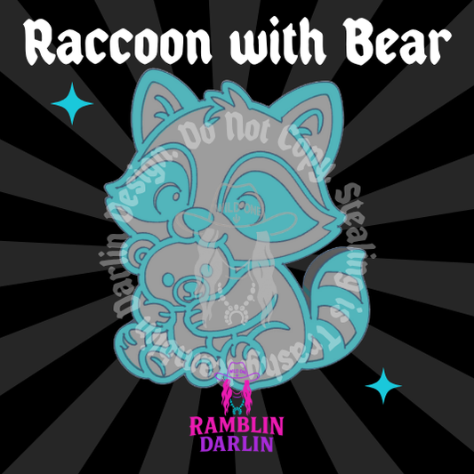 Raccoon with Bear Mold