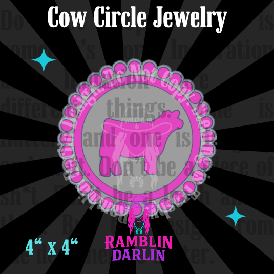 Cow Circle Jewelry Mold