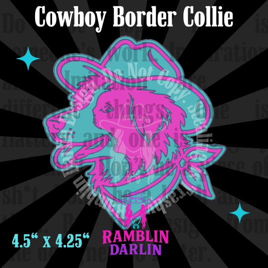 Cowboy Border Collie Mold