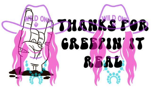 Thanks For Creepin It Real PNG file For Thermal Labels (2.25" x 1.25")