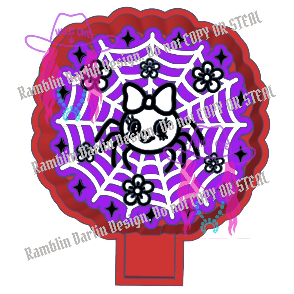 Cute Spider on Spiderweb STL files