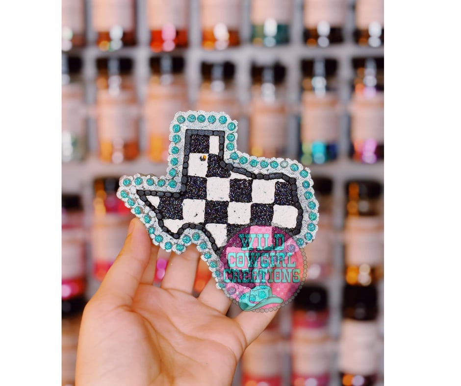 Checkered Texas Jewelry Mold ©️