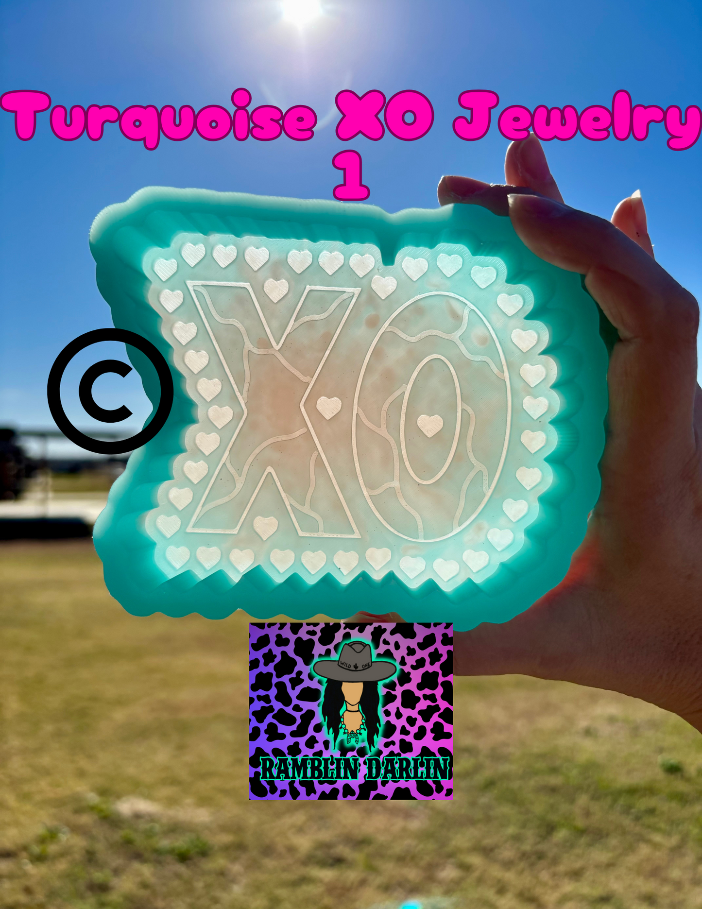 Turquoise XO Jewelry 1 Mold ©️