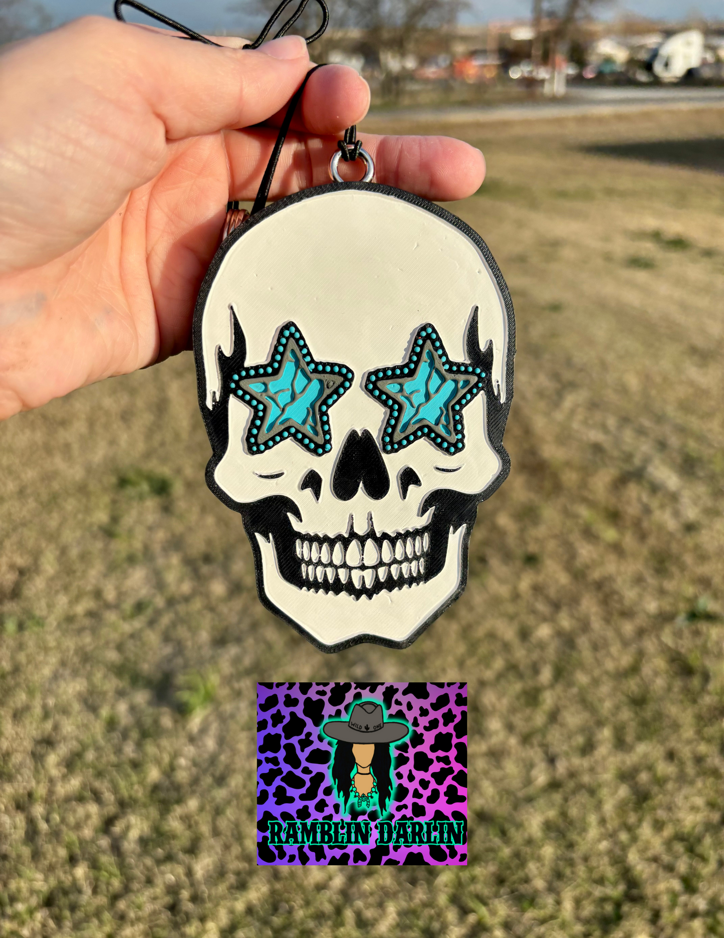 Turquoise Star Eyed Skull Mold